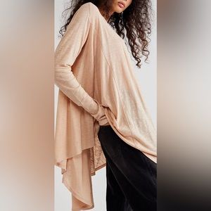 FREE PEOPLE new ARIA top COTTON BLEND in Misty Mink 291N